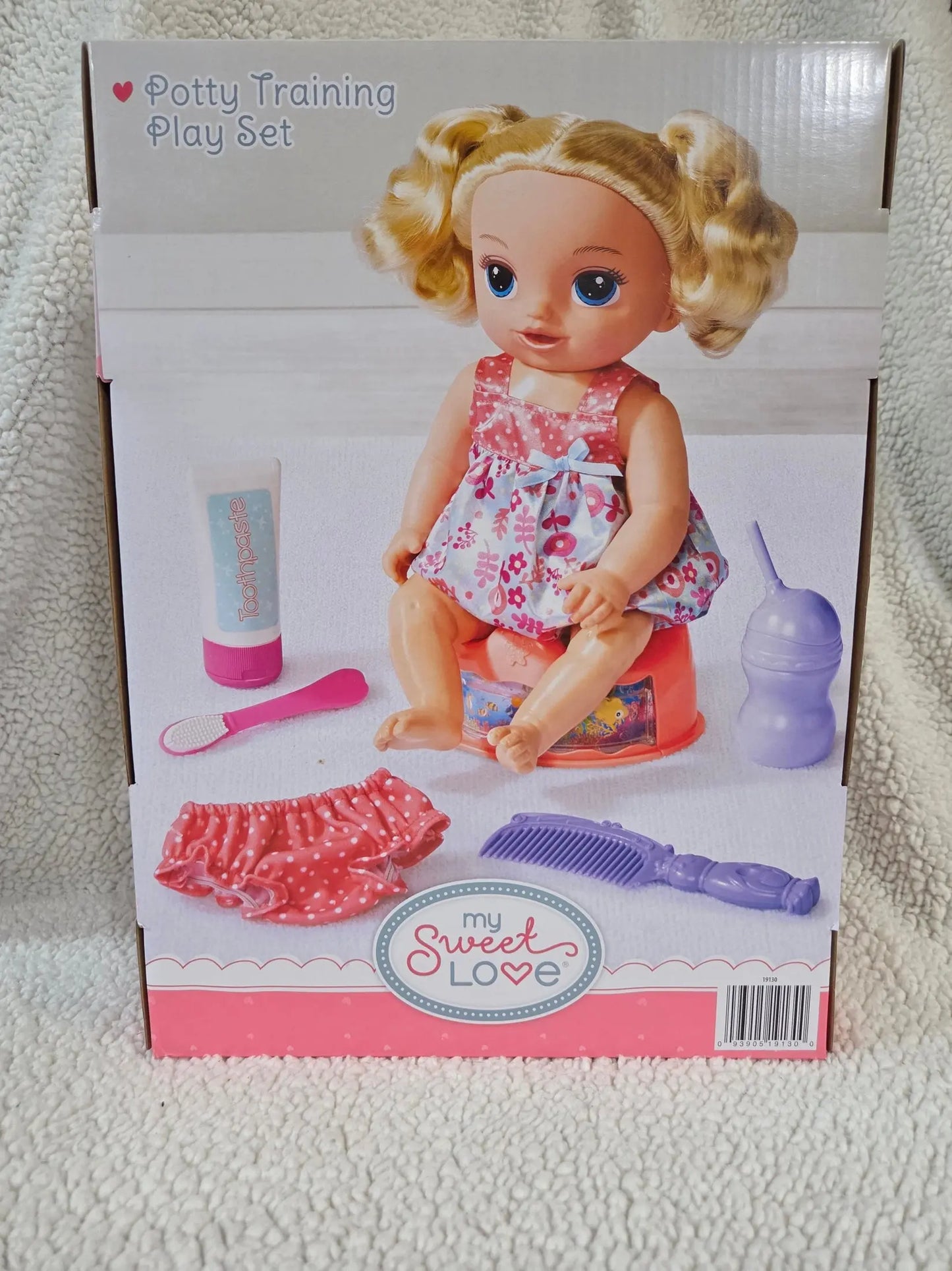 My Sweet Love Potty Training Play Set - Blonde Doll ~ 7 Piece Set POS Nerds