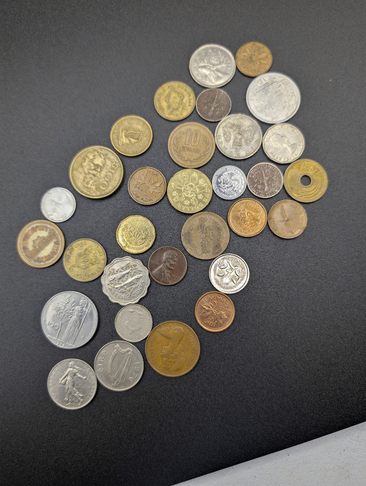 Mixed Lot of 31 Assorted Foreign & US Coins From Around the World POS Nerds