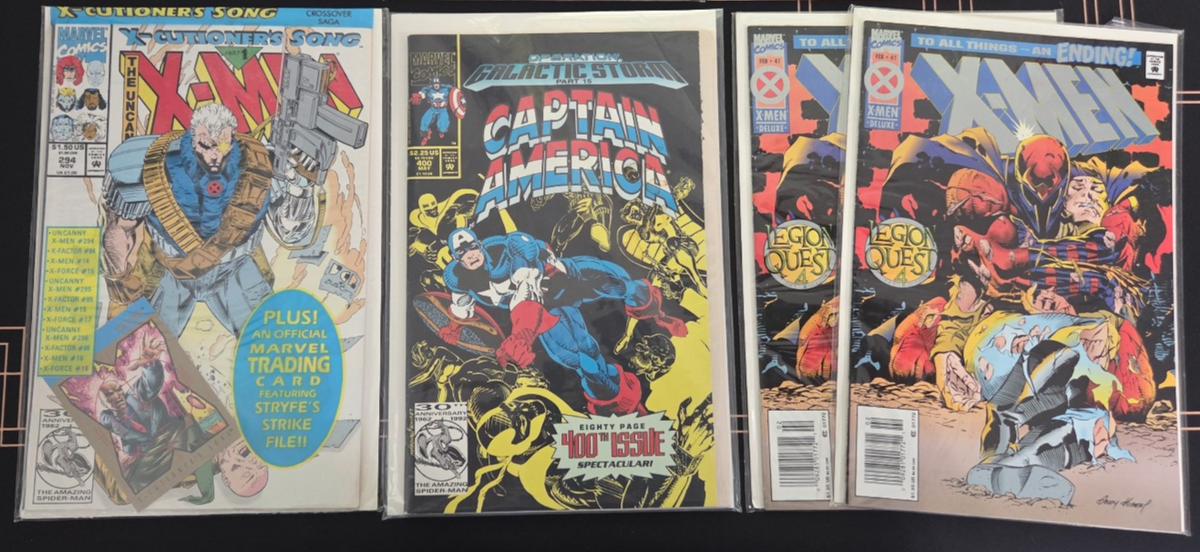Mixed Lot of 7 Marvel Comic Books ~ Spiderman, Firestar, X-Men & Captain America POS Nerds