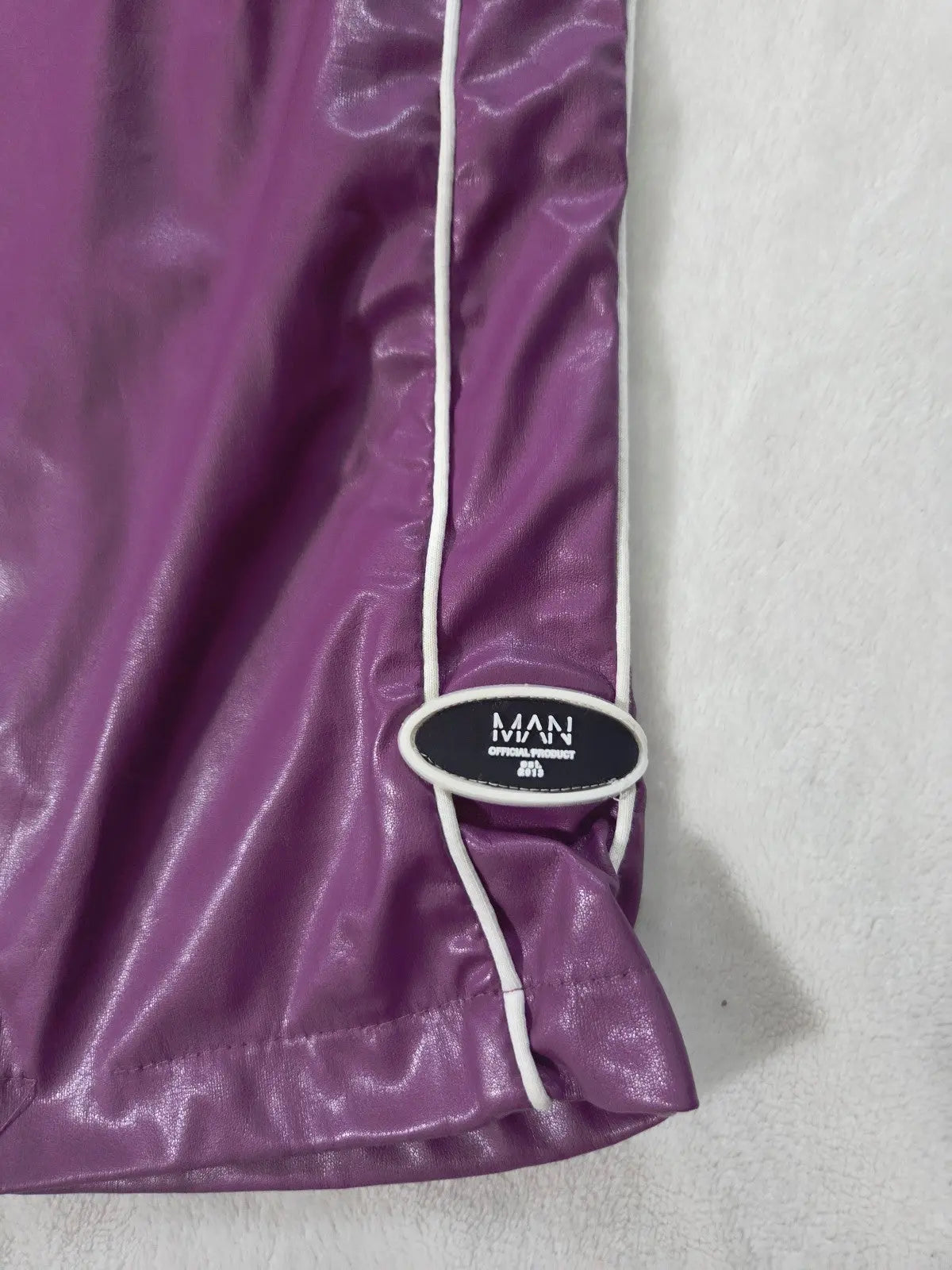 NWOT~ Boohooman Limited Edition 100% polyester purple pants POS Nerds