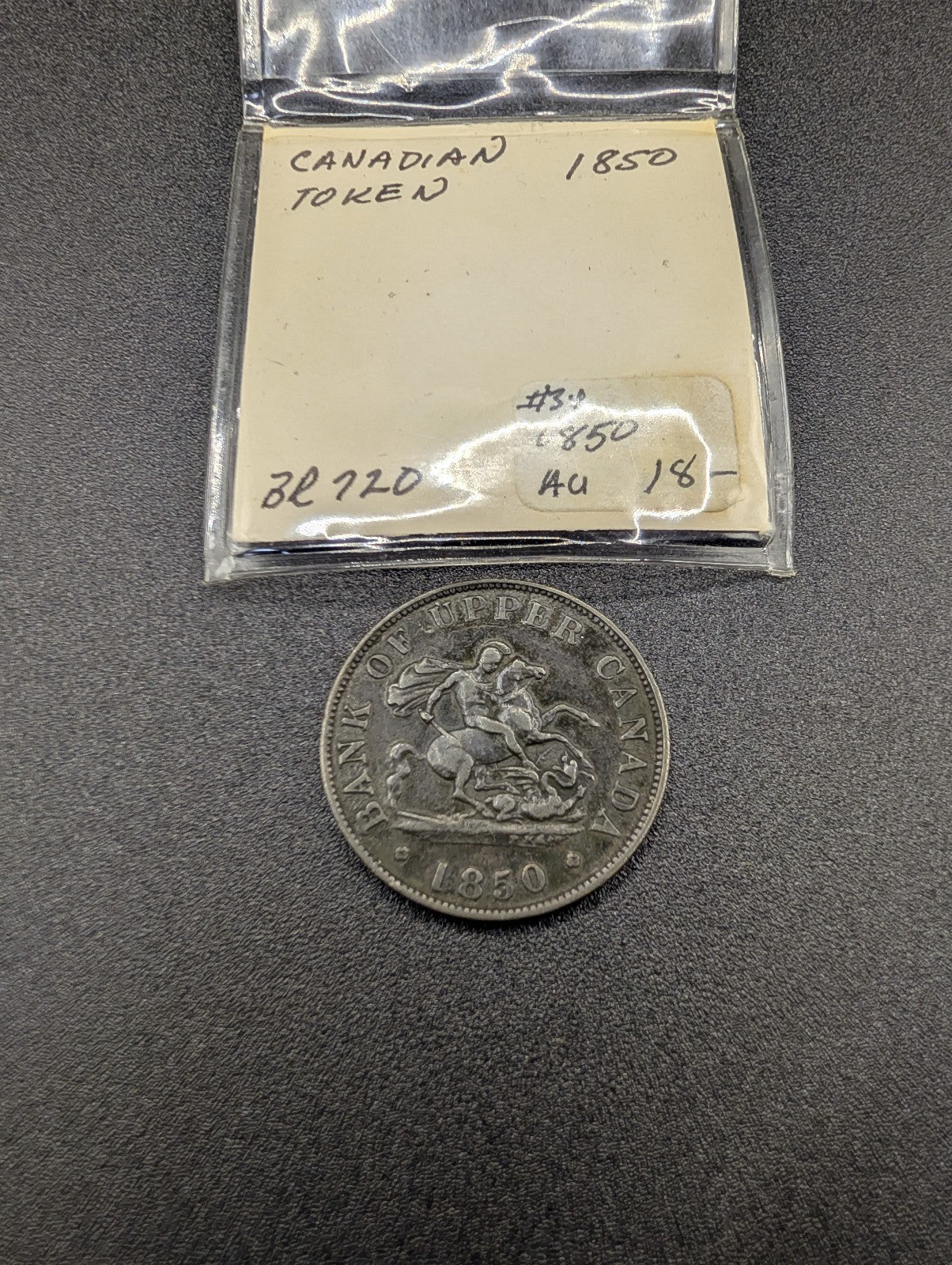 1850 Upper Canada 1/2 Penny Token XF Condition Coin Only 1.5 Million Minted POS Nerds