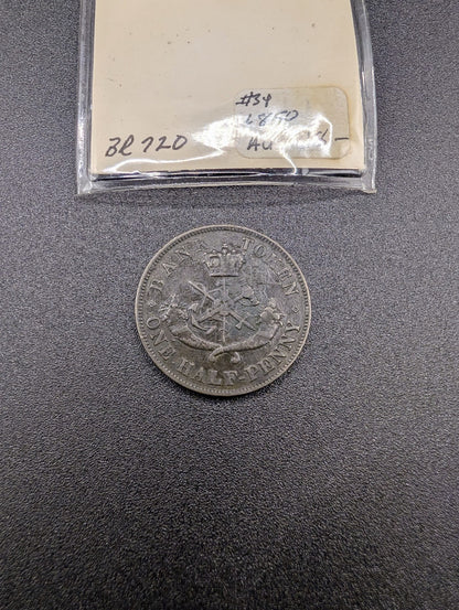 1850 Upper Canada 1/2 Penny Token XF Condition Coin Only 1.5 Million Minted POS Nerds