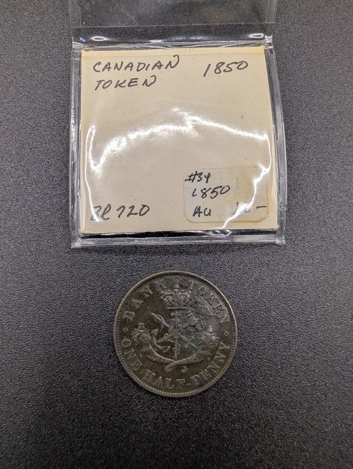 1850 Upper Canada 1/2 Penny Token XF Condition Coin Only 1.5 Million Minted POS Nerds