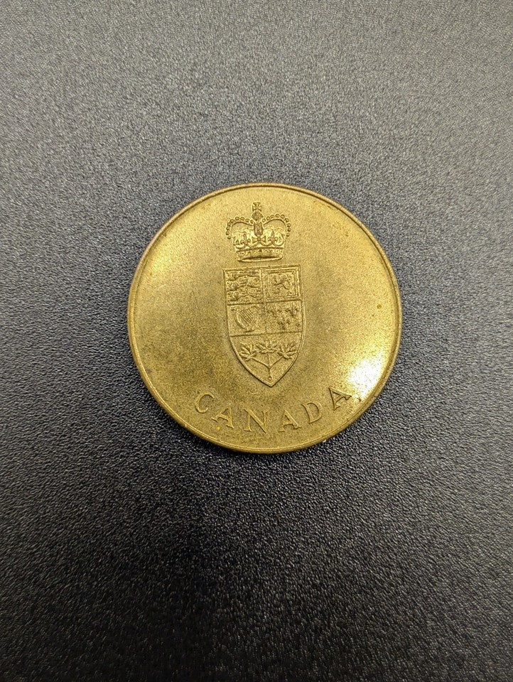 1867-1967 Canada Centennial Confederation Medal Vintage Bronze Brass Token 36mm POS Nerds