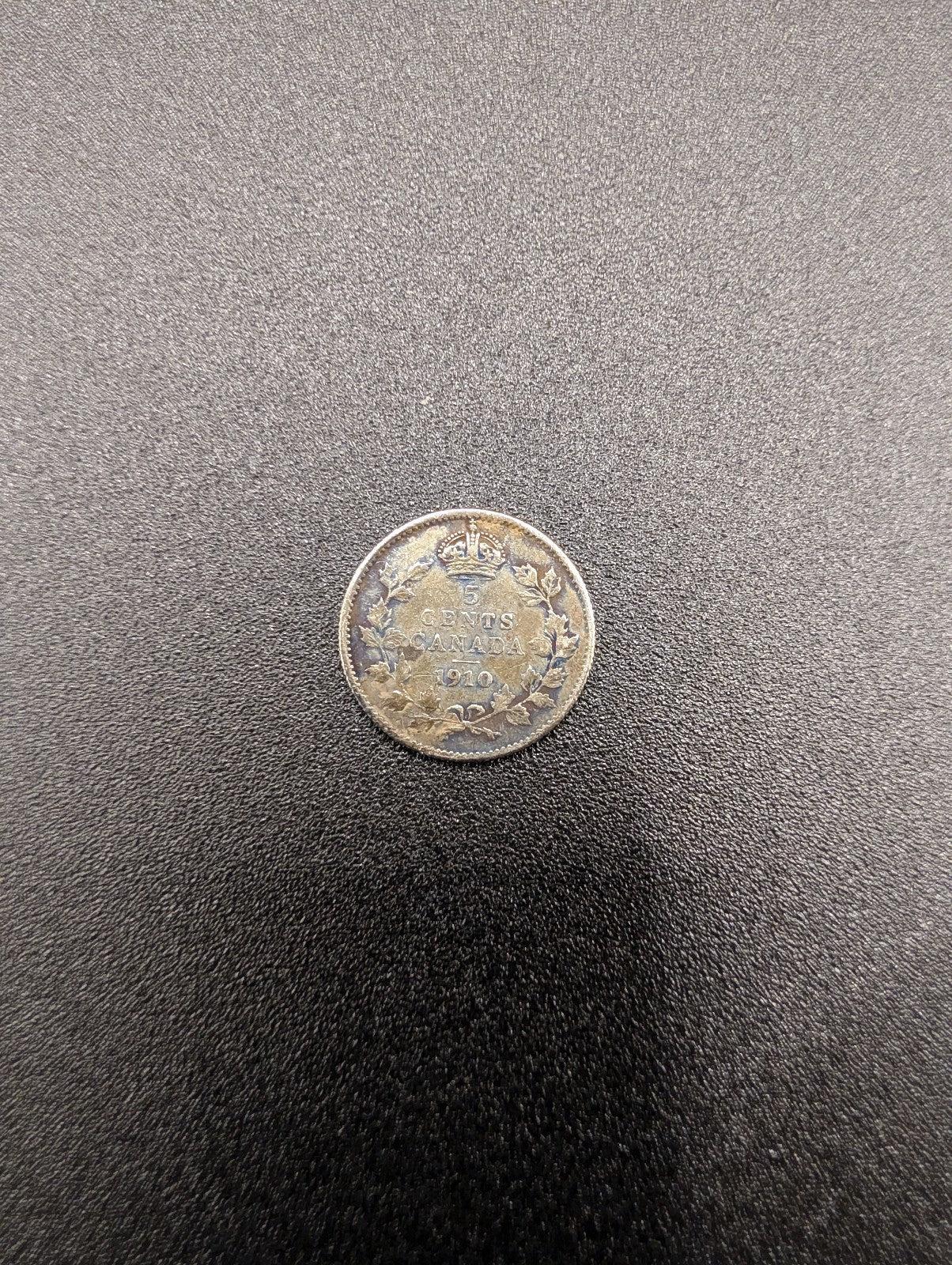 1910 Canada Silver 5 Cents Edward VII Fishscale Coin - 92.5% Sterling Silver POS Nerds