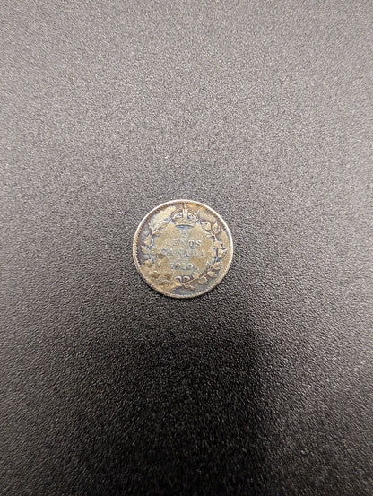 1910 Canada Silver 5 Cents Edward VII Fishscale Coin - 92.5% Sterling Silver POS Nerds