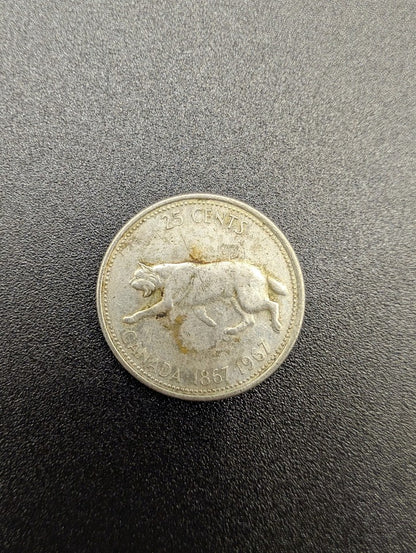 1967 100th Anniversary Of Canada  25 Cents Silver Coin POS Nerds