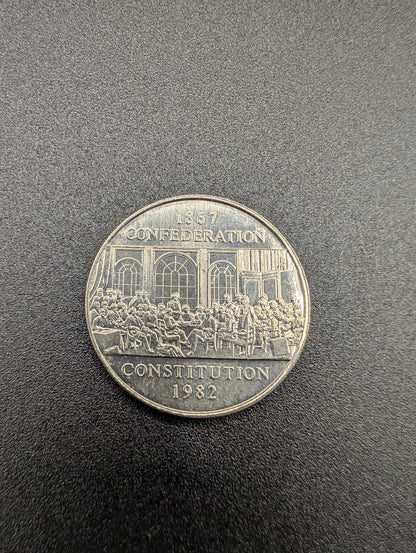 1982 Canada 1 One Dollar 115th Anniversary of Confederation Constitution POS Nerds