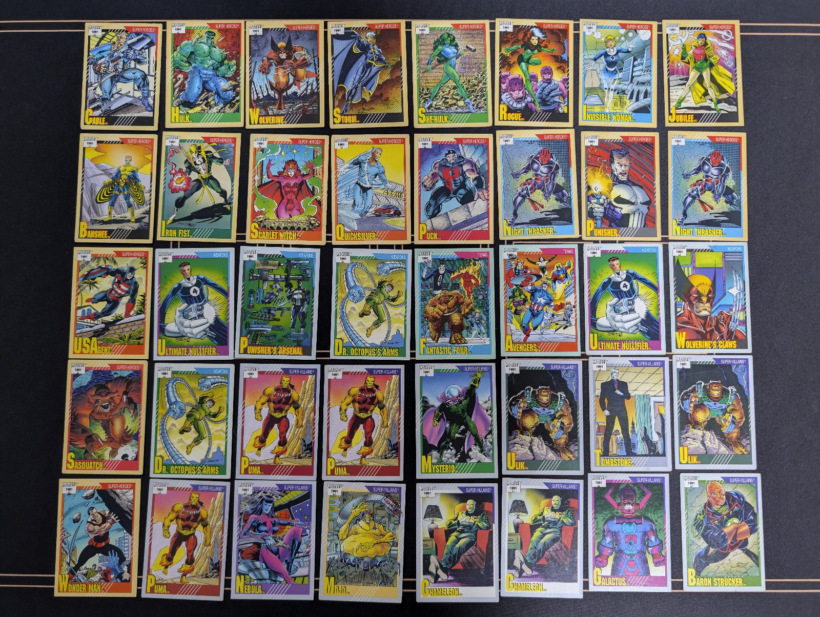 1991 Impel Marvel Universe Trading Card Lot- Series 2 POS Nerds