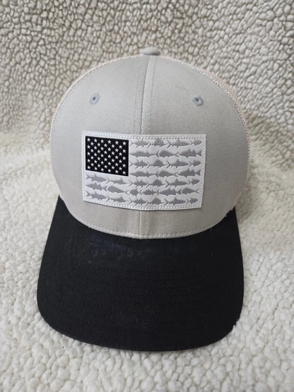 Columbia PFG Fish Flag Mesh Flex Hat - Gray/Black ~ One Size POS Nerds