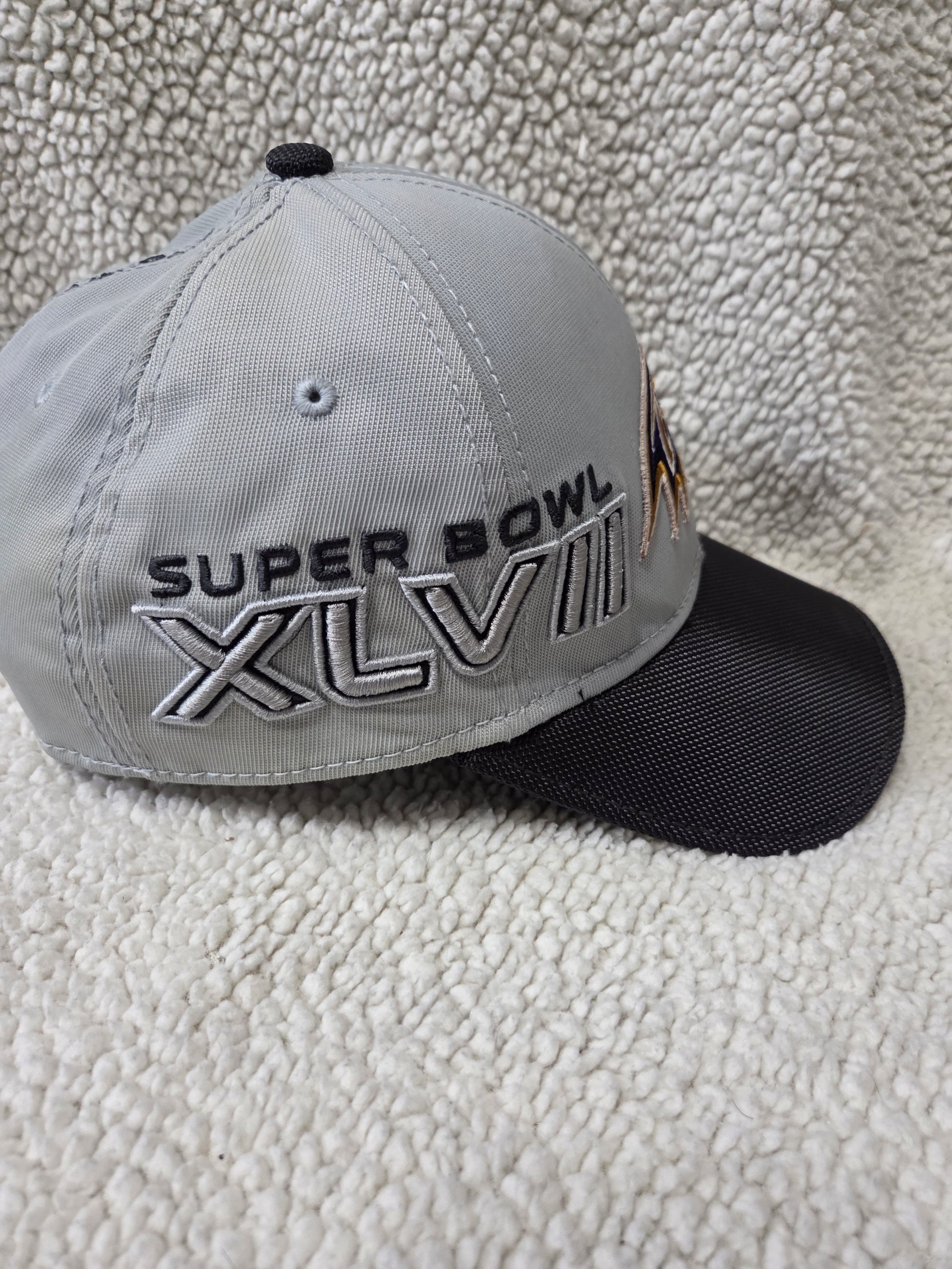 New Era 39THIRTY Baltimore Ravens Super Bowl XLVII Champions Flex Hat - Size M/L POS Nerds