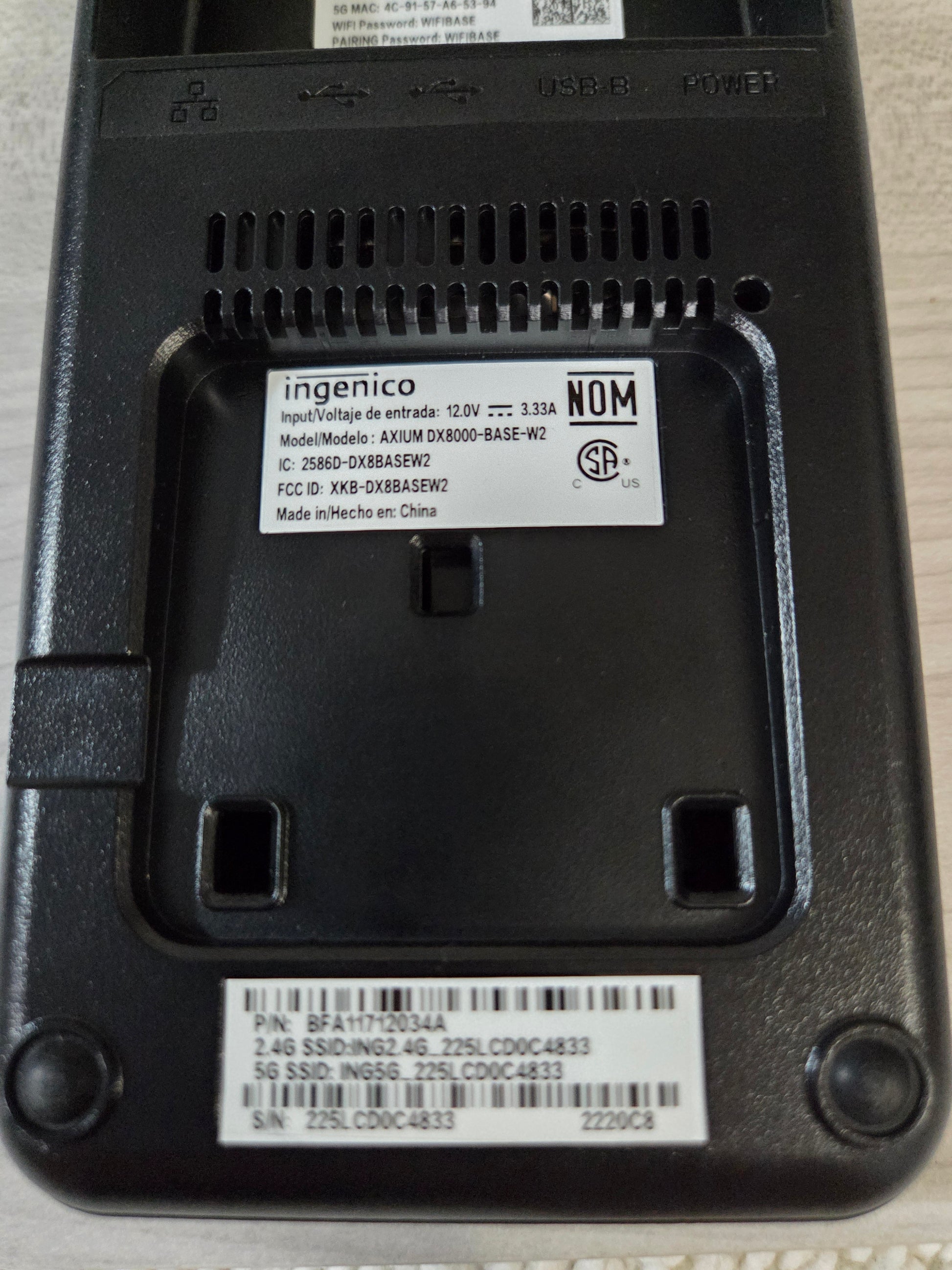 Ingenico Axium DX8000-BASE-W2 with Power Supply ~ Ethernet/2.4G/5G/Wifi POS Nerds