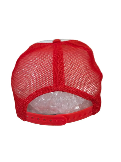 Spirit Halloween Balls Deep Baseball Team Trucker Hat Red White Mesh Snapback POS Nerds