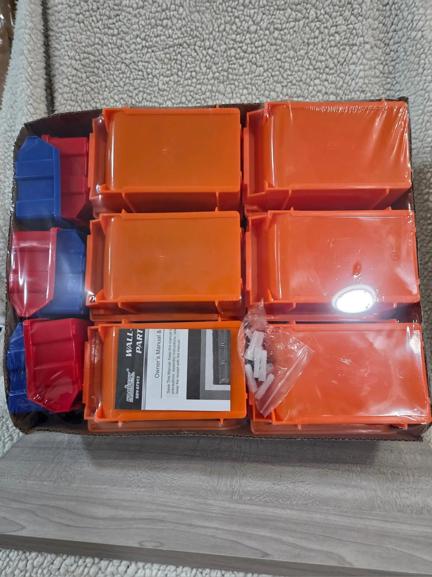 BRAND NEW~ Horusdy 30 Bin Parts Rack~ Wall Mounted POS Nerds