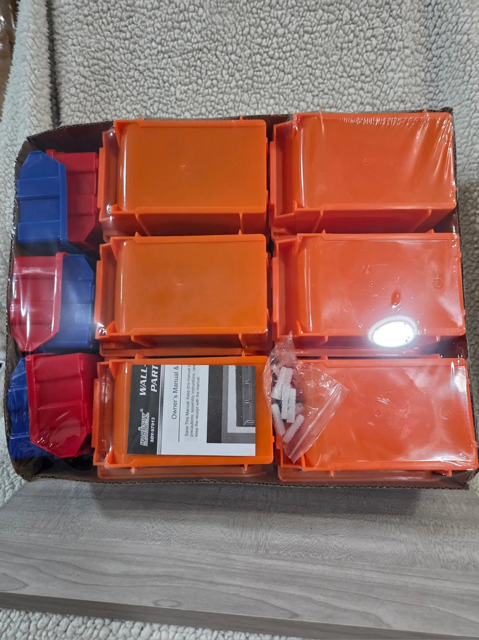 BRAND NEW~ Horusdy 30 Bin Parts Rack~ Wall Mounted POS Nerds