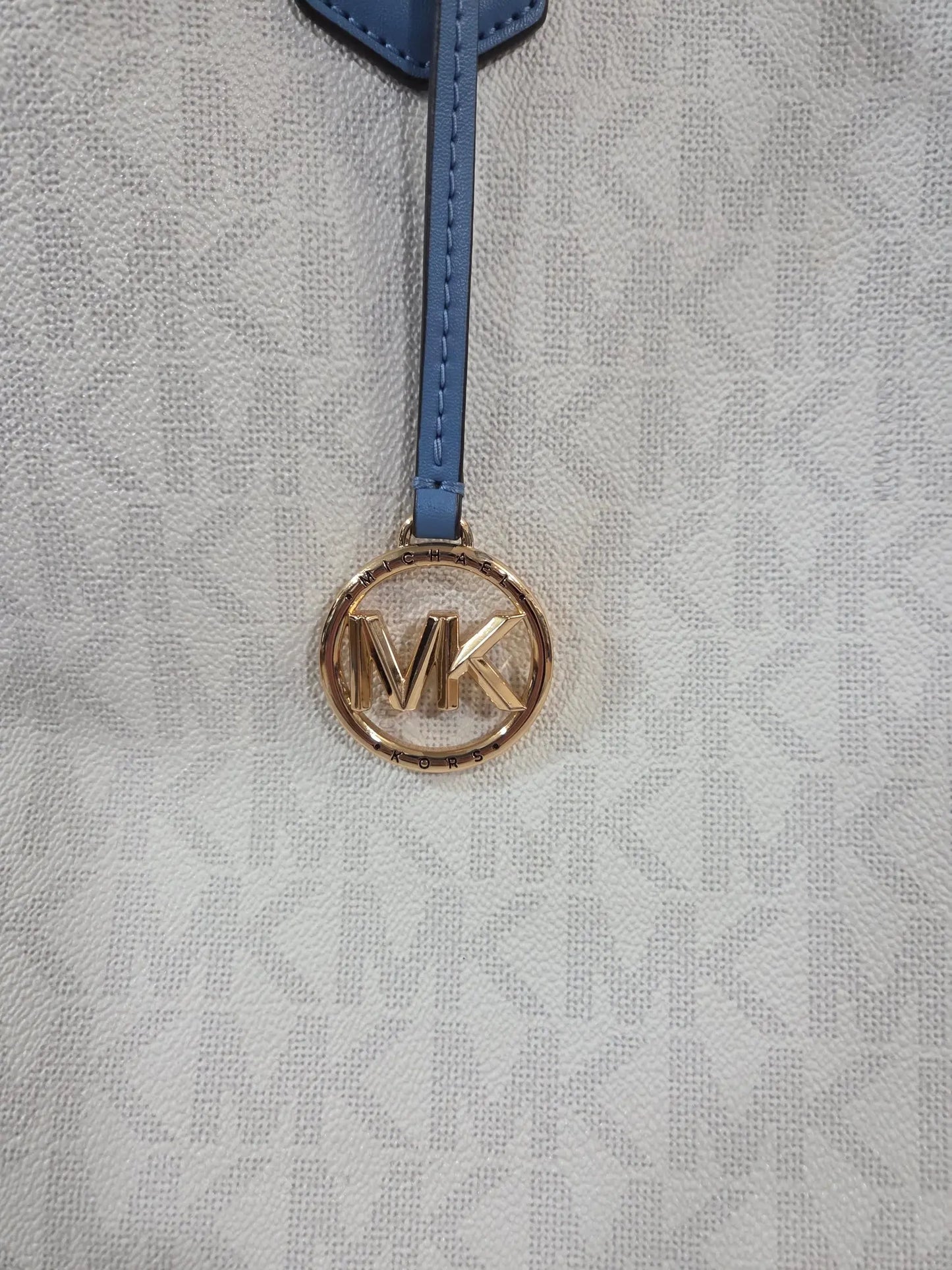 MICHAEL KORS Logo Maple Large NS Tote French Blue ~ MSRP $398 w/ MK Dust Bag POS Nerds