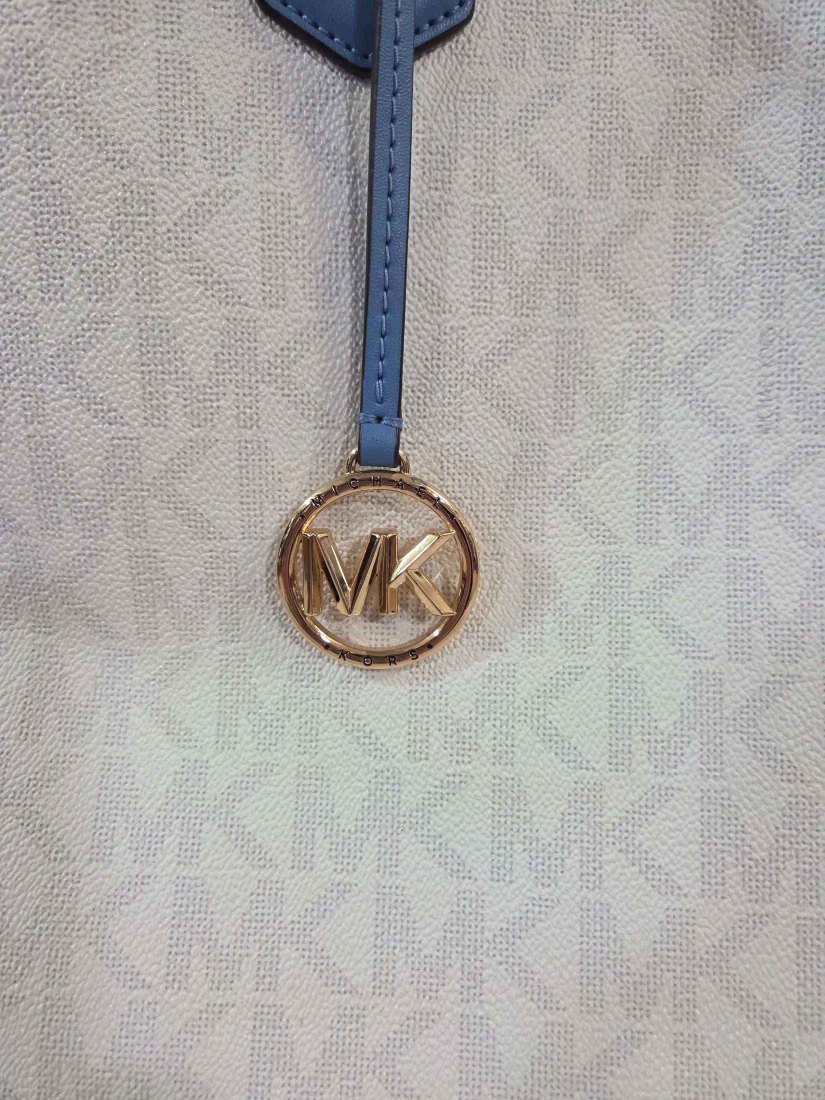 MICHAEL KORS Logo Maple Large NS Tote French Blue ~ MSRP $398 w/ MK Dust Bag POS Nerds
