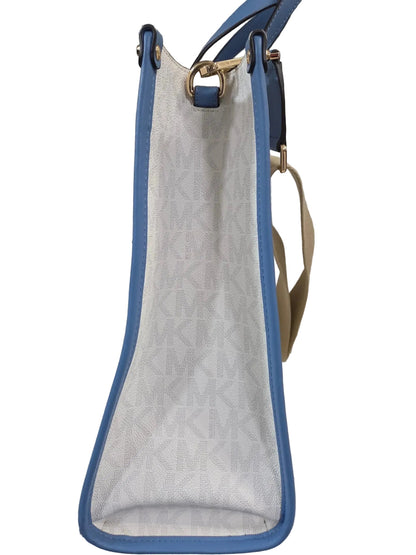 MICHAEL KORS Logo Maple Large NS Tote French Blue ~ MSRP $398 w/ MK Dust Bag POS Nerds
