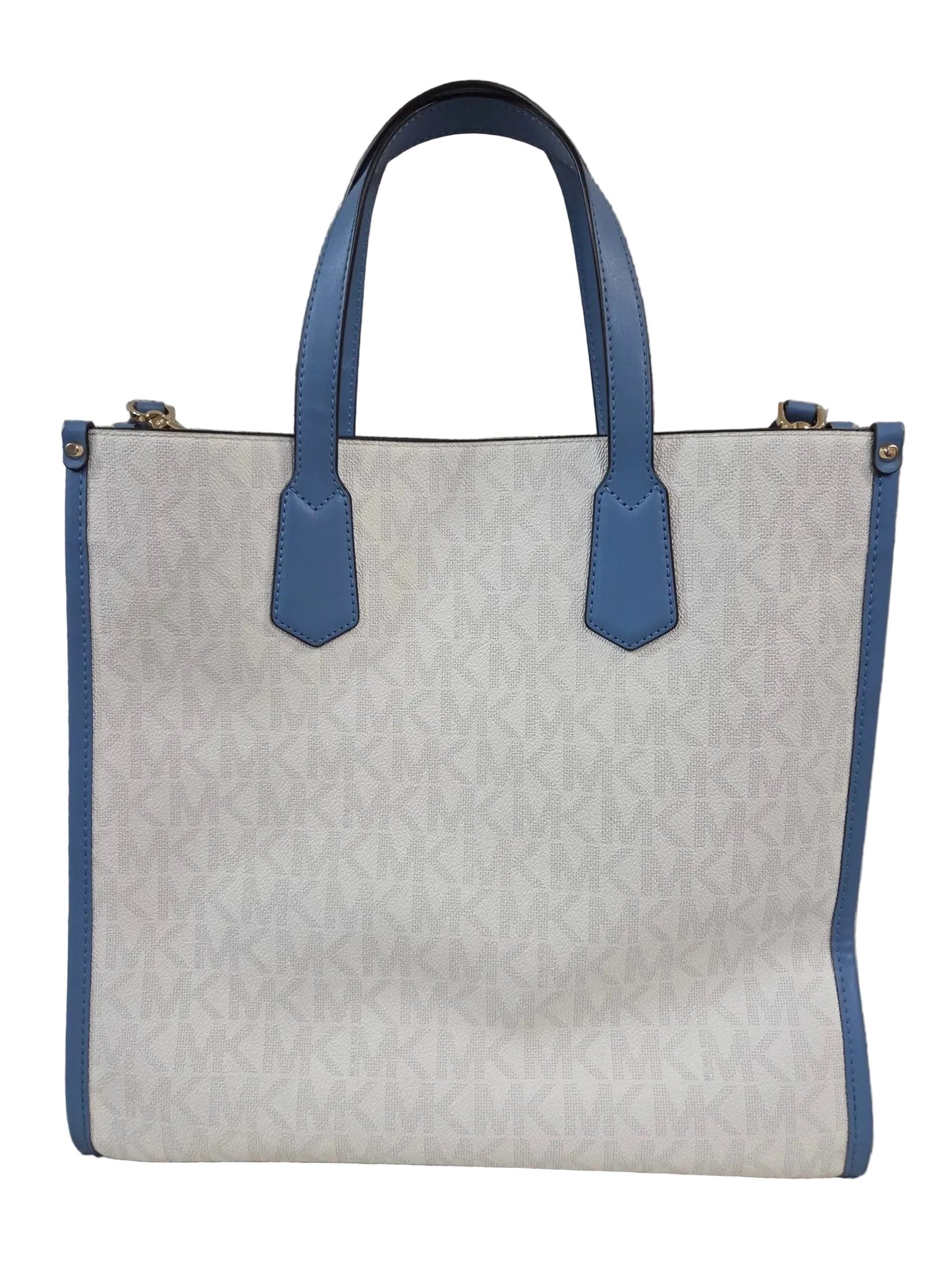 MICHAEL KORS Logo Maple Large NS Tote French Blue ~ MSRP $398 w/ MK Dust Bag POS Nerds