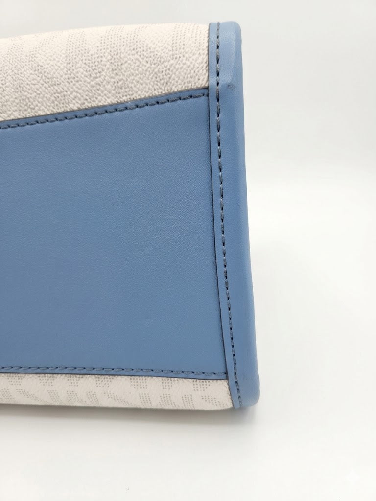 MICHAEL KORS Logo Maple Large NS Tote French Blue ~ MSRP $398 w/ MK Dust Bag