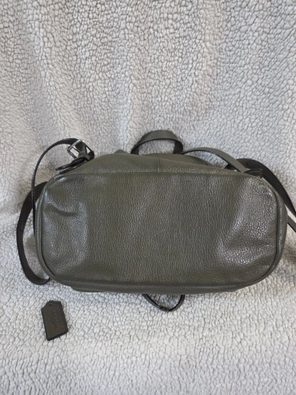 Coach Pennie Pebbled Drawstring Leather Backpack ~ Olive Green POS Nerds