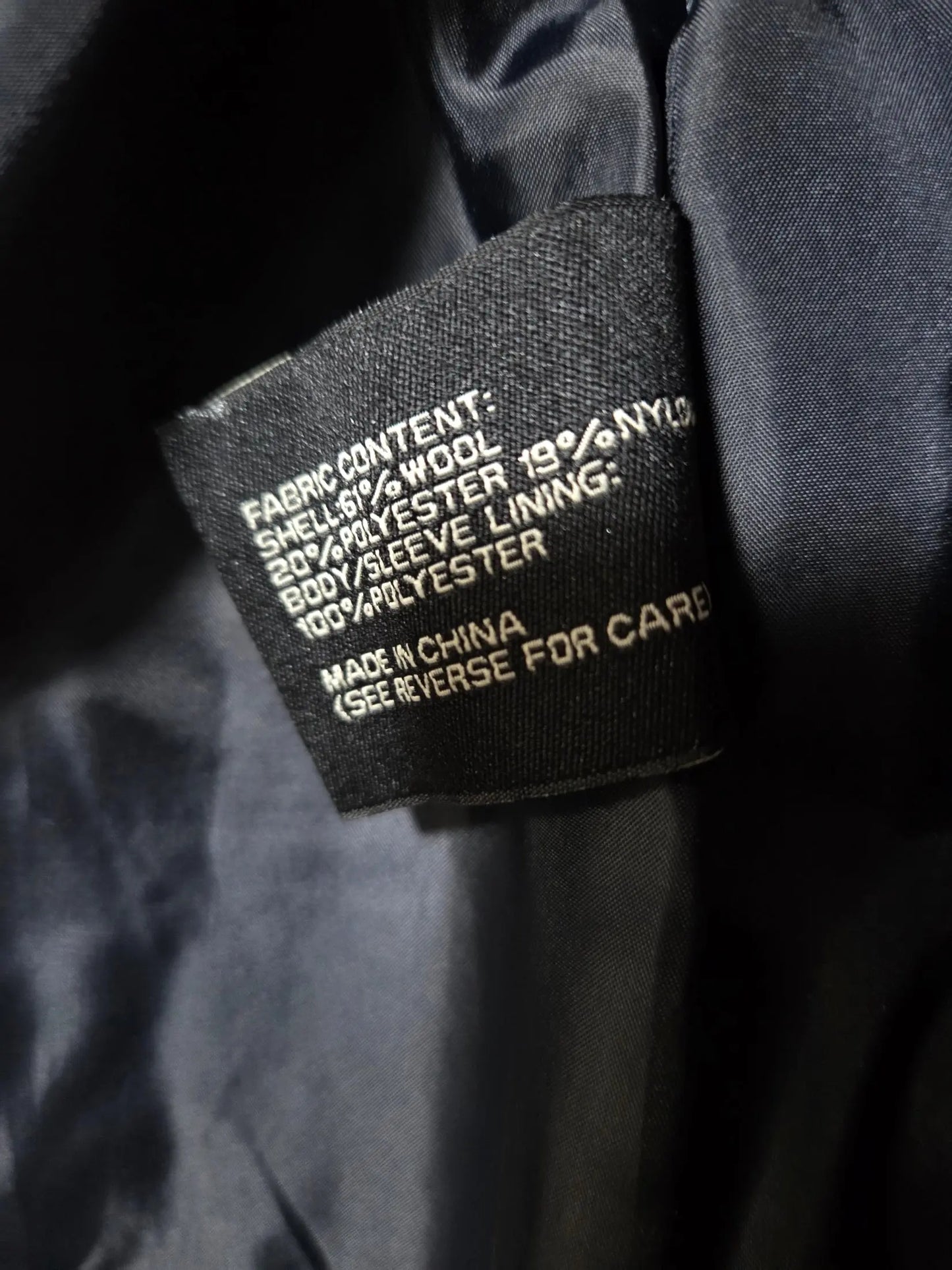 NWT ~ Jos.A.Bank Navy Reserve Double Breasted Wool Winter Peacoat ~ Men's Large POS Nerds