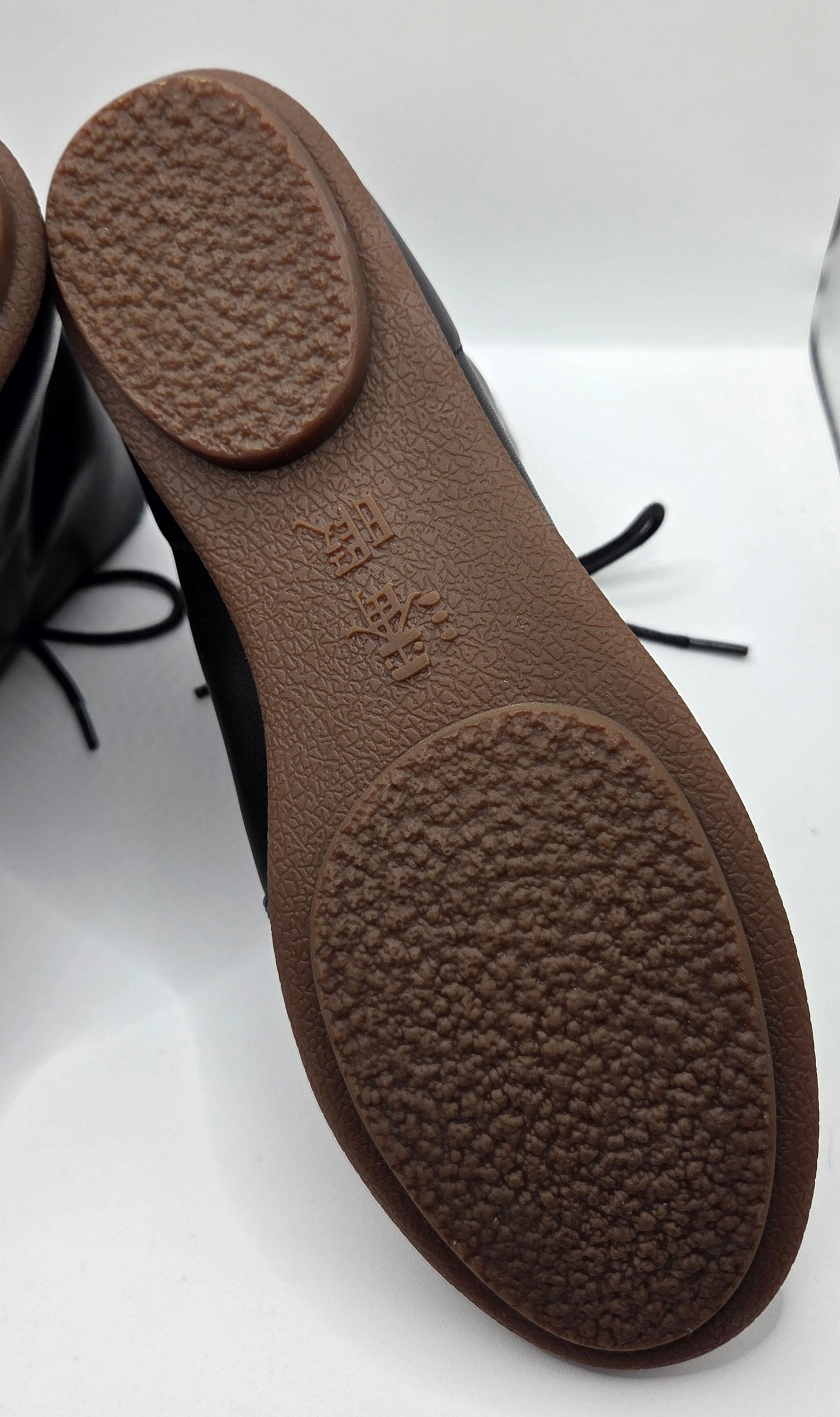 Painted Shell Black Leather Minimalist Lace Up Cap Toe Ankle Boots- EU 38/ 7.5-8 POS Nerds
