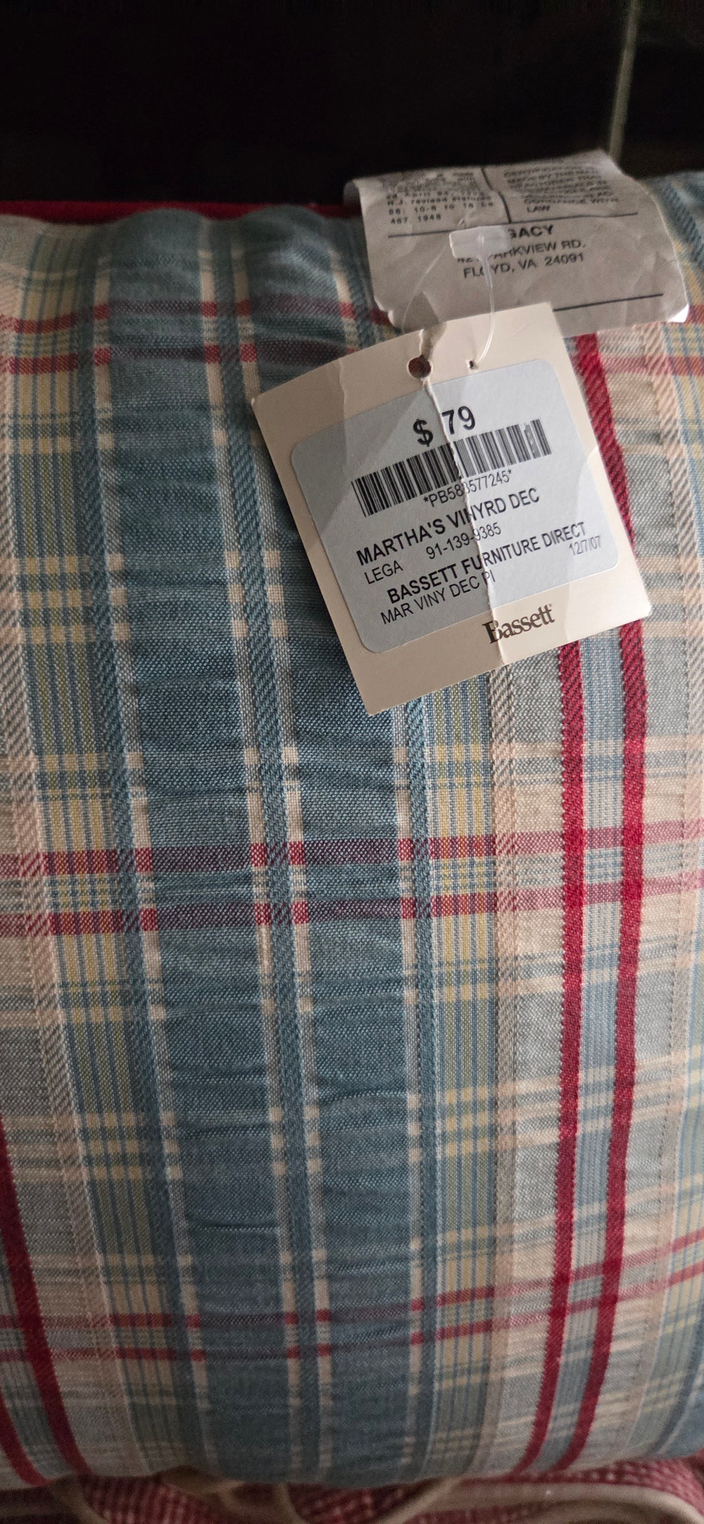 RARE *BNWT* Bassett~ Martha's Vineyard Red Super King Bedding Set/ Ensemble POS Nerds