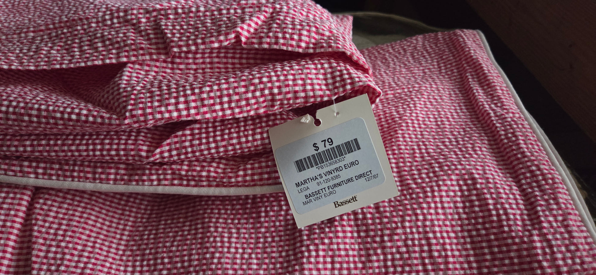 RARE *BNWT* Bassett~ Martha's Vineyard Red Super King Bedding Set/ Ensemble POS Nerds