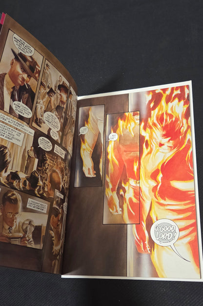 Marvels #1 (1994) Alex Ross Painted Acetate Cover 1st Print Origin Human Torch POS Nerds