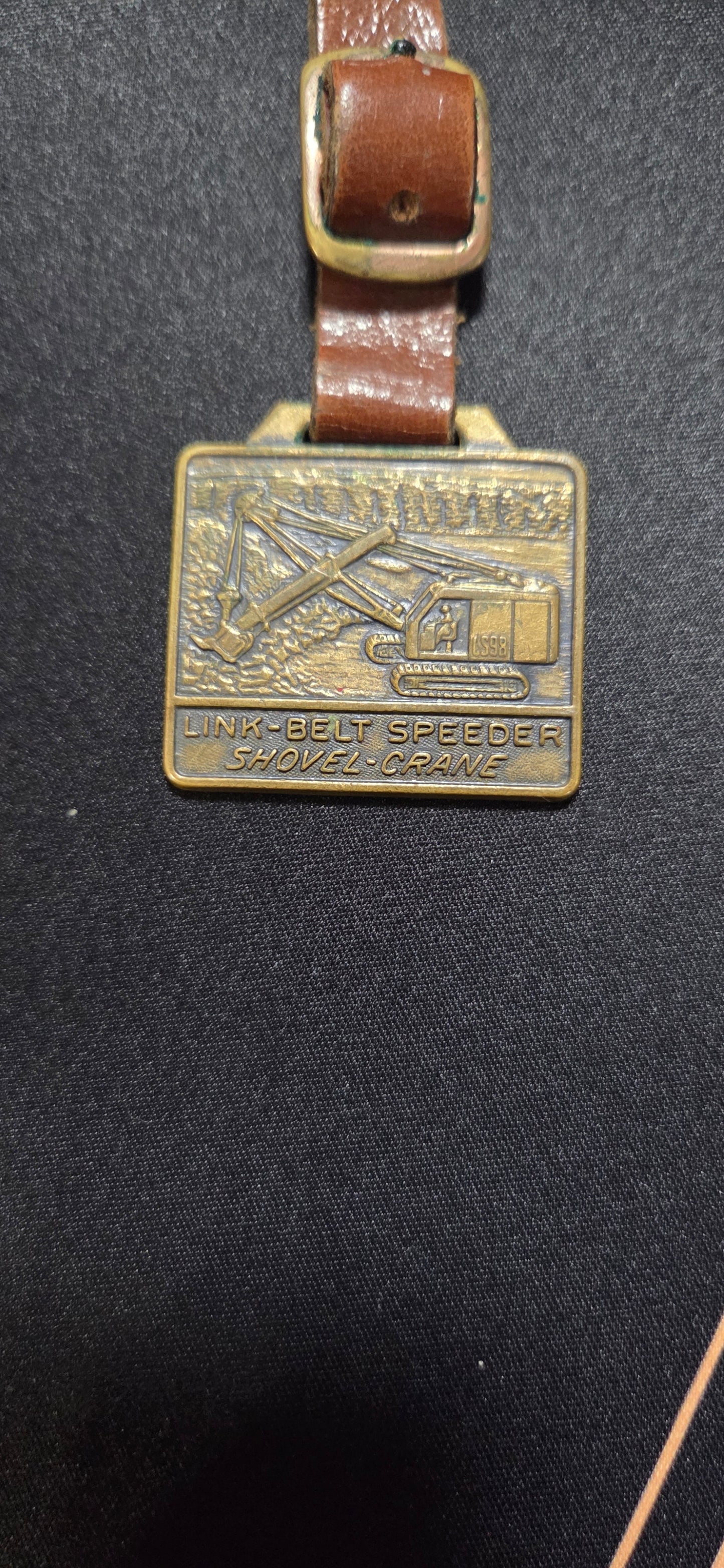 Vintage Canadian Westclox Dax Pocket Watch w/ Link-Belt Speeder Shovel Crane Fob POS Nerds