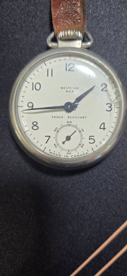 Vintage Canadian Westclox Dax Pocket Watch w/ Link-Belt Speeder Shovel Crane Fob POS Nerds