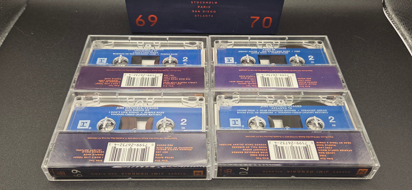 Stages Jimi Hendrix 4 Cassette Box Set- 67-70 POS Nerds