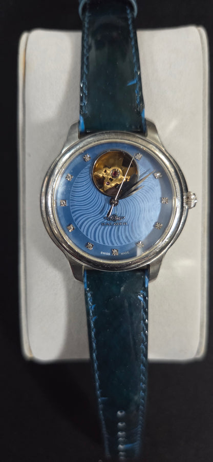 Balmer Special L/E Swiss Open Heart Diamond Watch Blue Dial w/ box POS Nerds