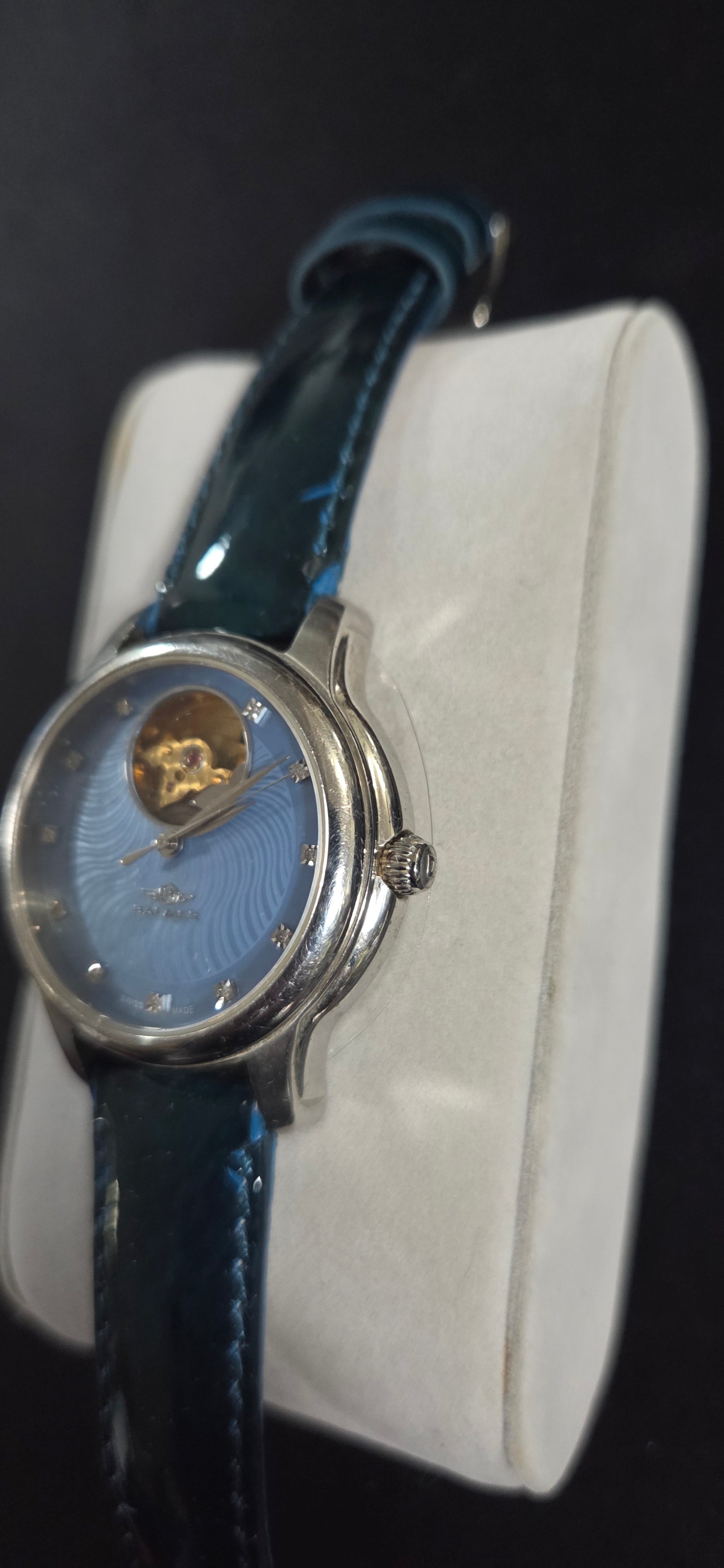 Balmer Special L/E Swiss Open Heart Diamond Watch Blue Dial w/ box POS Nerds