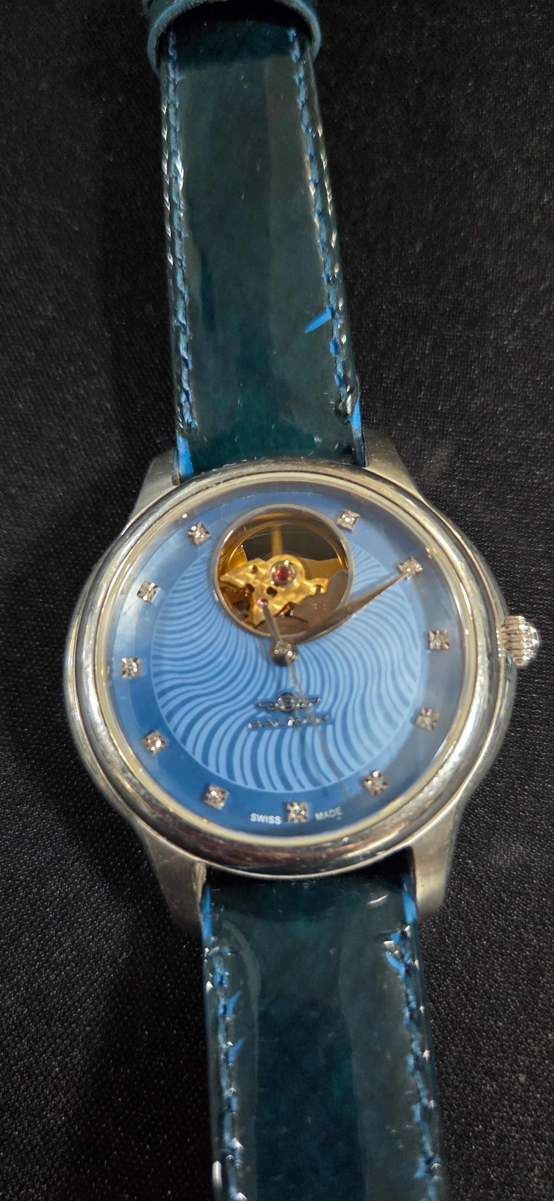 Balmer Special L/E Swiss Open Heart Diamond Watch Blue Dial w/ box POS Nerds