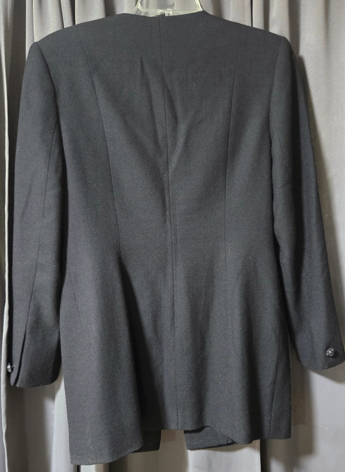 Vintage John Meyer Wool Black Blazer Beaded Sequin Jacket Women - Size 6 POS Nerds