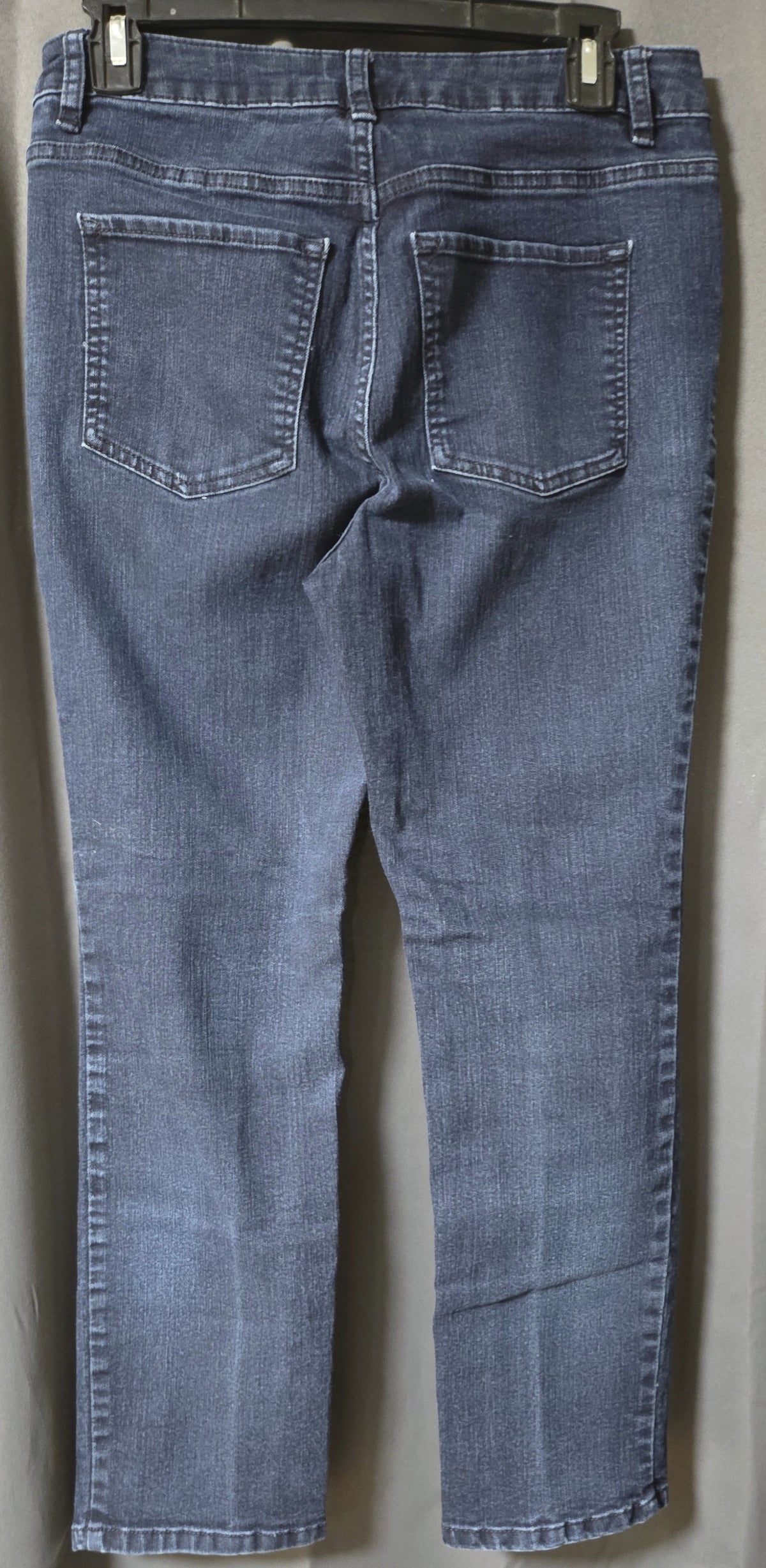 Liz Claiborne Petite Jeans Womens Original Fit Tapered Leg Blue Denim- 8PS POS Nerds