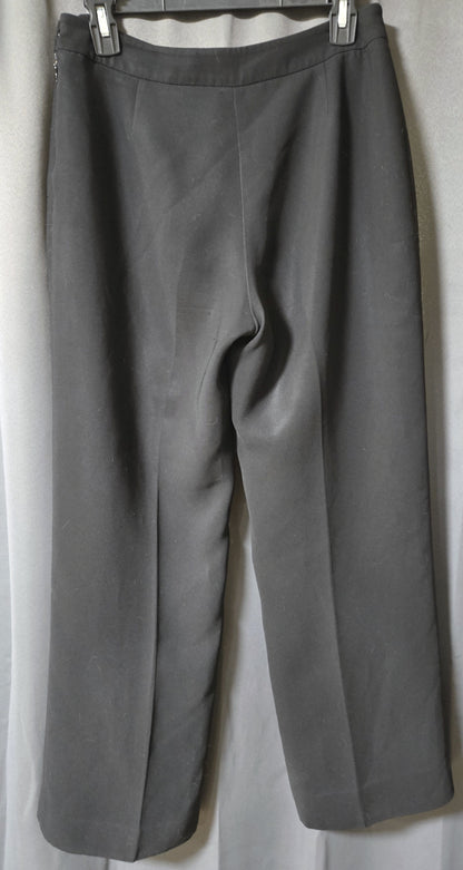 Kasper Petite Dress Pants Womens Black Straight Leg Work Office Slacks- 4P POS Nerds
