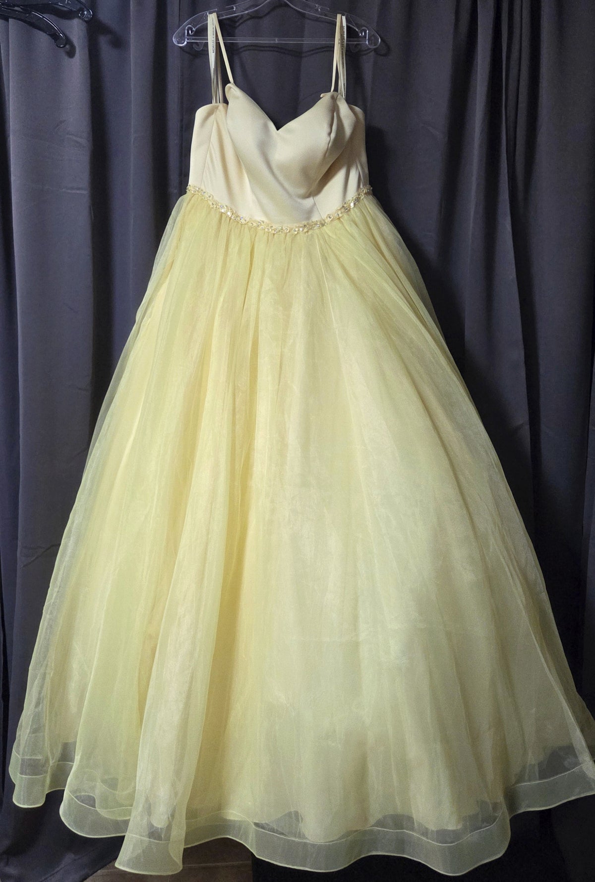 Morilee by Madeline Gardner Yellow Organza Ball Gown Dress Prom/Formal- Size 12 POS Nerds