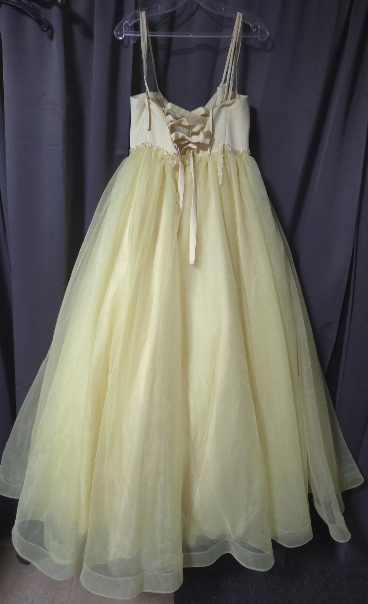 Morilee by Madeline Gardner Yellow Organza Ball Gown Dress Prom/Formal- Size 12 POS Nerds