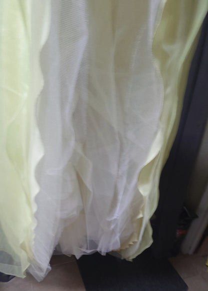 Morilee by Madeline Gardner Yellow Organza Ball Gown Dress Prom/Formal- Size 12 POS Nerds