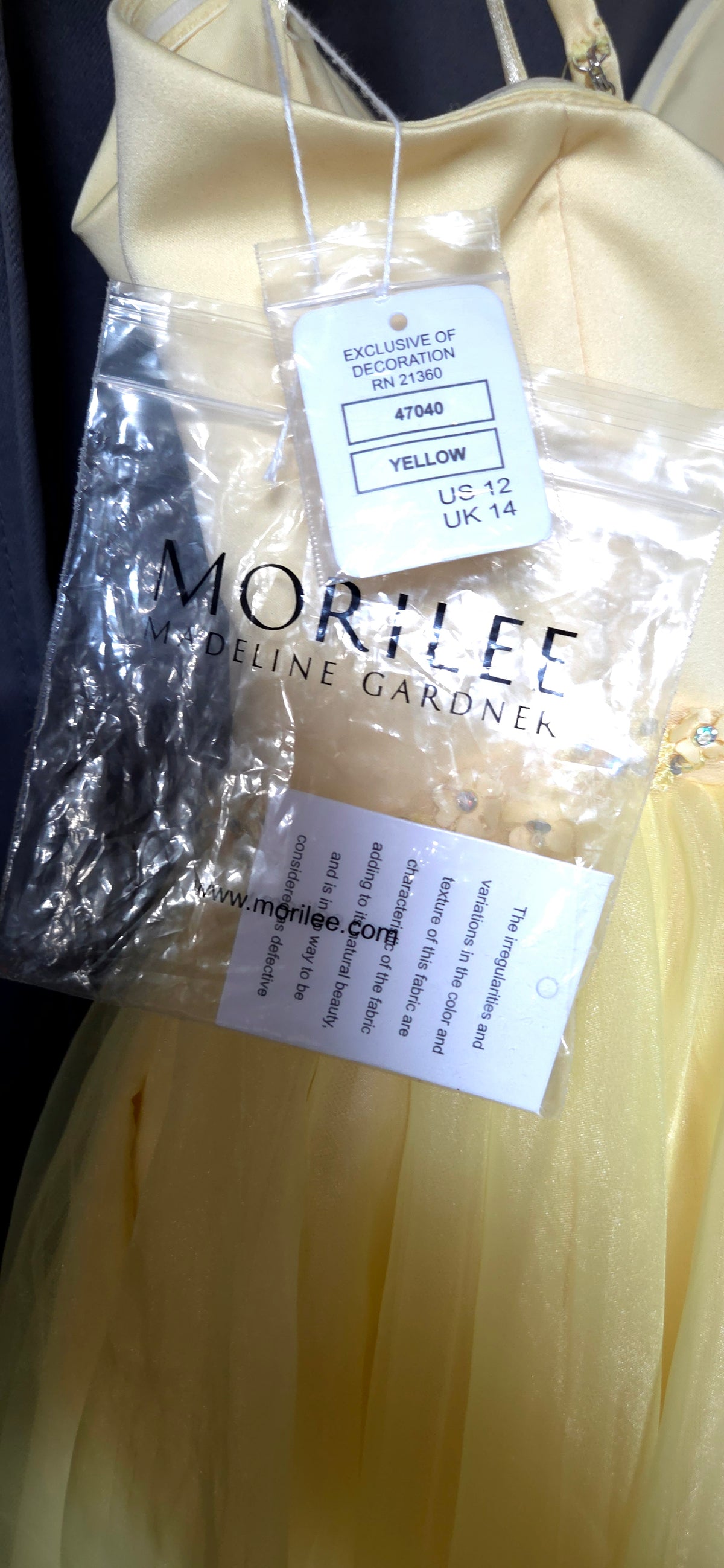 Morilee by Madeline Gardner Yellow Organza Ball Gown Dress Prom/Formal- Size 12 POS Nerds