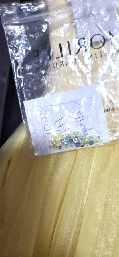 Morilee by Madeline Gardner Yellow Organza Ball Gown Dress Prom/Formal- Size 12 POS Nerds
