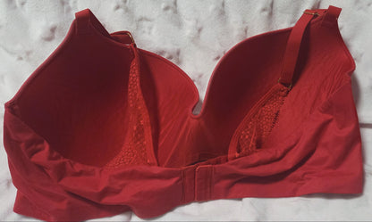 VS Red Incredible Wireless Contour T-Shirt Bra Convertible Straps ~ 38DD POS Nerds