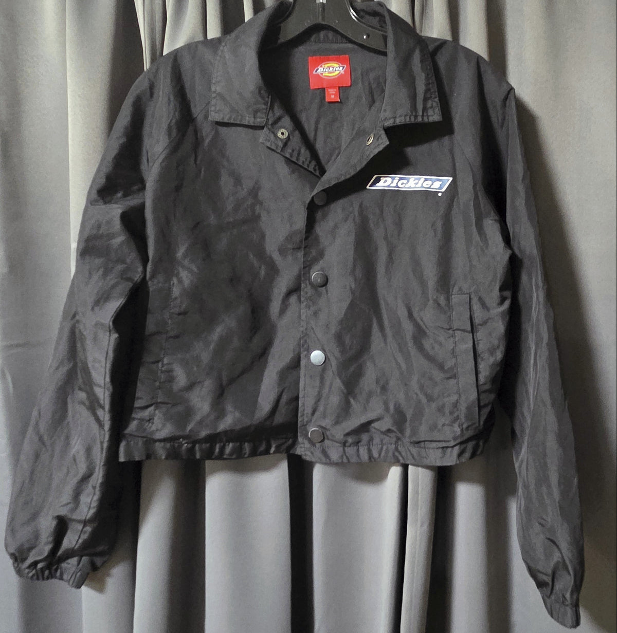 Vintage / Retro Dickies Black Nylon Snap-Front Coaches Jacket – Women's  M POS Nerds