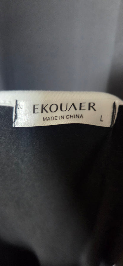 Ekouaer Labor & Delivery Gown- 3 in 1 Nursing/Breastfeeding/Nightgown - Size L POS Nerds