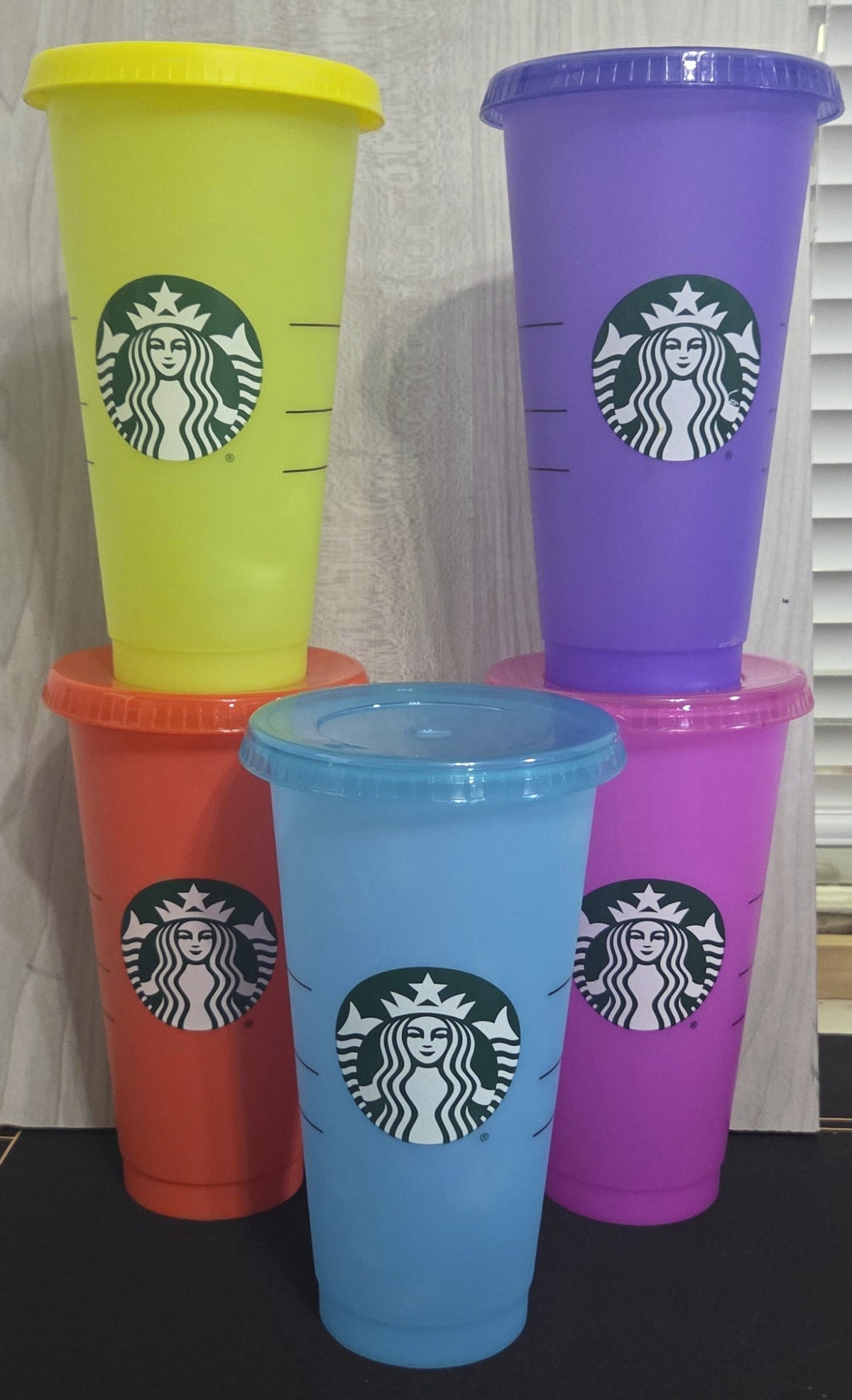 Starbucks Color Changing Reusable Cold Cups with Lids (Set of 5) POS Nerds