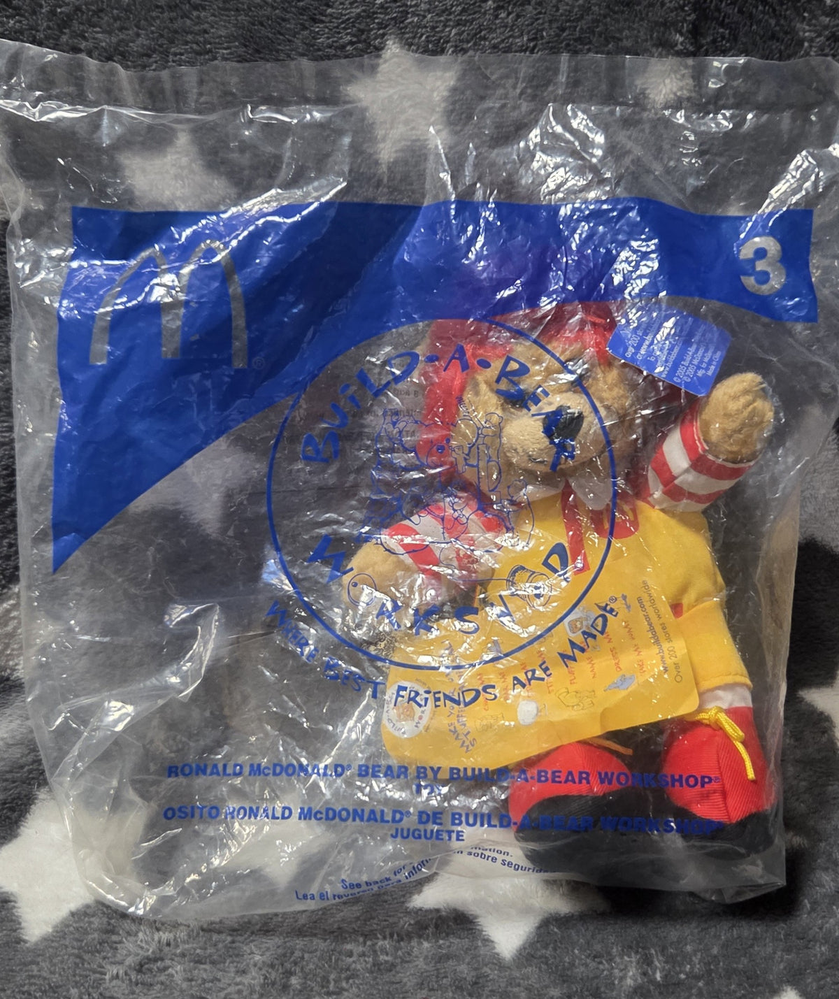 Build-A-Bear Workshop Ronald McDonald Bear- Brand New Sealed in Original Bag POS Nerds