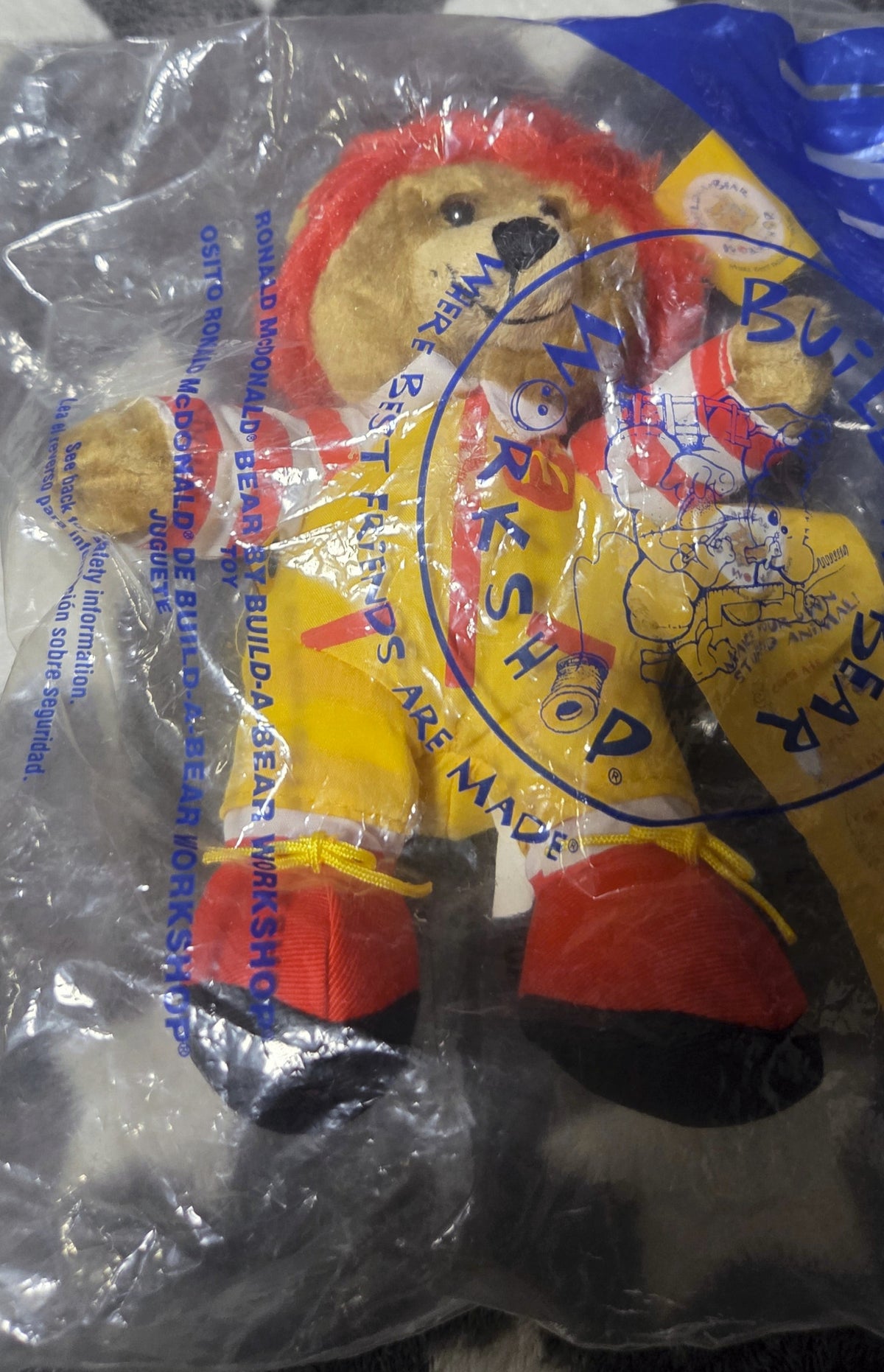 Build-A-Bear Workshop Ronald McDonald Bear- Brand New Sealed in Original Bag POS Nerds